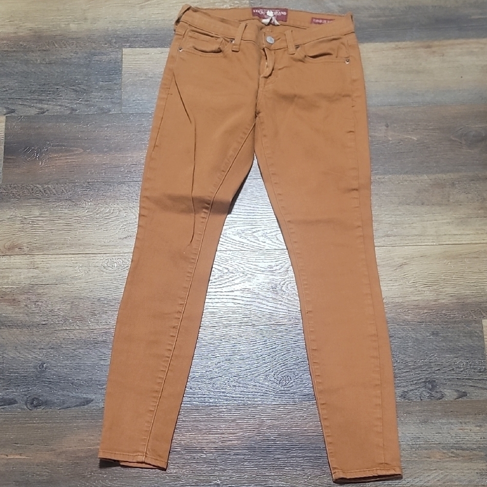 Lucky Brand Women's Charlie Skinny Jeans in Camel Orange Tan